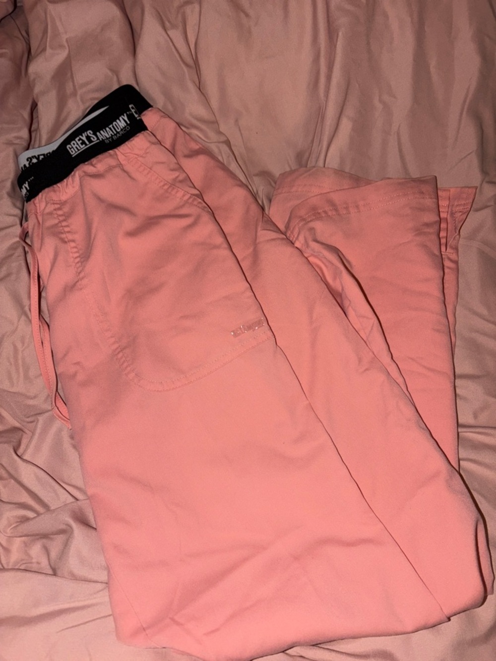 Grey's Anatomy women’s  Jogger Scrub Pants in Coral Pink